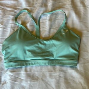 Blue gymshark sports bra